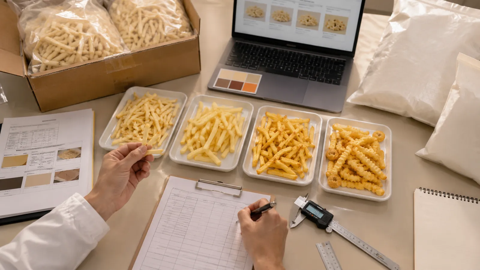 Frozen French fries procurement and specification review at the Junsheng buyer center